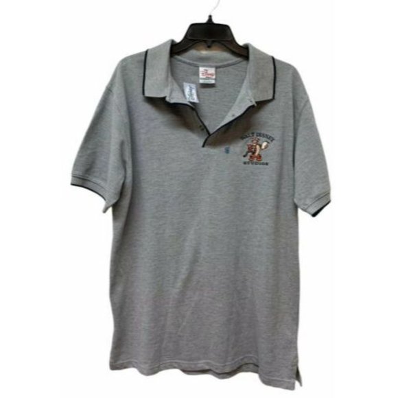 Walt DISNEY‎ Tigger Polo Shirt Gray Embroidered NEW - Picture 1 of 7